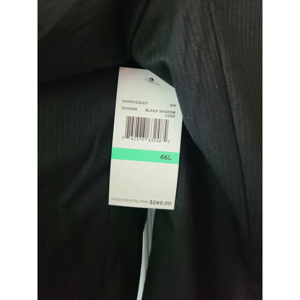 New Perry Ellis Black Blazer coat jacket Slim Fit Cut Suit 46 L Jacket Mens $260